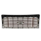 Front Bumper Grill Painted Black Chrome Frame Trim for 2009-2014 for Ford F150