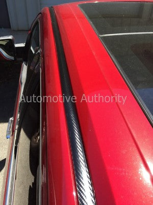 Black Carbon Fiber Roof Top Trim Molding Kit for Ram 1500 2009 2019 4 Door