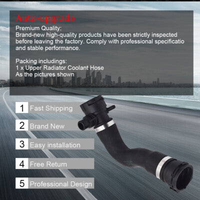 Fit For BMW 335i 2007-2013 3.0L l6 Upper Radiator Coolant Hose 17-12-7-540-127
