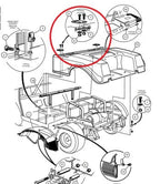 1012412 1011652 Seat Hinge Set for Club Car DS 79 Up Golf Cart Male and Female