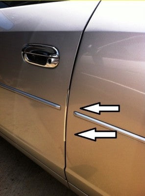 Chrome Door Edge Guard Trim Molding Protectors 4 Pieces 10 Inch