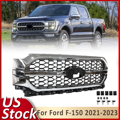 ML3Z-8200-KA Front Bumper Grille Chrome for 2021-2023 Ford F-150 Platinum