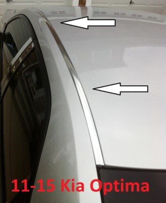 Chrome Roof Top Trim Molding Kit for 2011-2015 Kia Optima