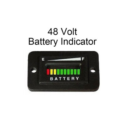 48 Volt Battery Indicator Meter Gauge Rectangle for EZGO Club Car Yamaha Golf Cart