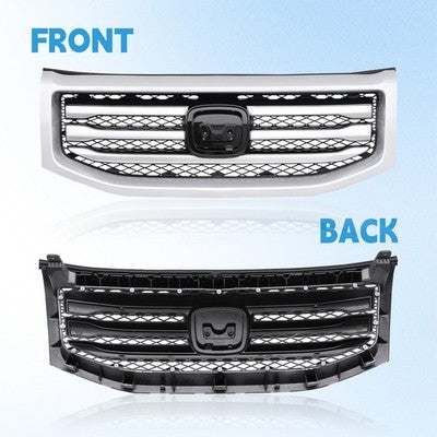 Front Bumper Silver Grille Molding Surround Trim for Honda Pilot 2012-2015