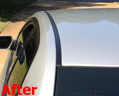 Black Carbon Fiber Roof Top Trim Molding Kit for Audi A8 2002 2009