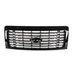For 2009-2014 Ford F150 F-150 Painted Black Chrome Frame Trim Front Bumper Grill