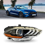 LED DRL Projector Headlight Lamp Black Right Side Fit For Ford Mustang 2018-2020
