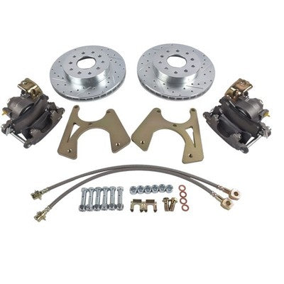 For GM 10 & 12 Bolt Buick Skylark Chevy Bolt-On Rear Disc Brake Kit w/ E-Brake