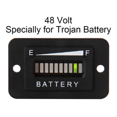 48V EZGO Club Car Yamaha Golf Cart Battery Indicator Meter Trojan Batteries