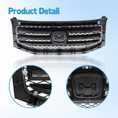 Front Bumper Silver Grille Molding Surround Trim for Honda Pilot 2012-2015