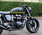 Cafe Racer 2 Inch Racing Checker Tape Black Yellow Rally Pattern Street Tracker
