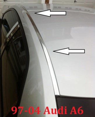 Chrome Roof Top Trim Molding Kit for Audi A6 1997 2004