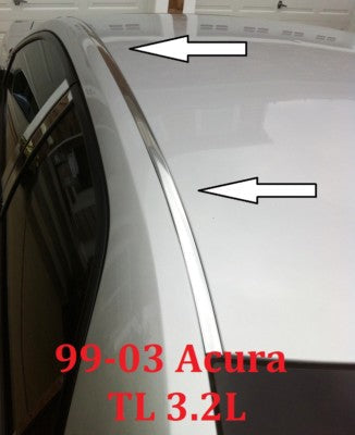 Chrome Roof Top Trim Molding Kit for 1999-2003 Acura TL