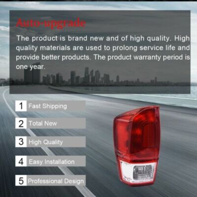 Left Driver Side Rear Tail Brake Light Lamp For Toyota Tacoma 2016-2019 Halogen
