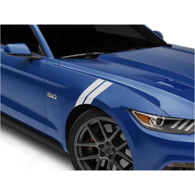 4 Inch Dual Fender Stripe Hash Mark Decal Graphic Kit for Ford Mustang