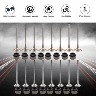 Engine Intake Valves & Exhaust Valves Kit Fit For Audi VW 2.0T (FSI, TSI) *16