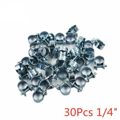 30 Pcs 1/4" FUEL INJECTION HOSE CLAMP / AUTO Fuel clamps���11mm-13mm���
