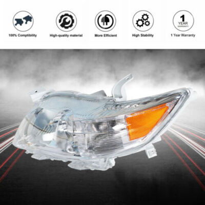 Headlight Assembly For Toyota Camry LE XLE 2010-2011 Headlamps Left/Driver Side