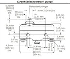 Micro Switch Snap Action Switch SPDT 15A 125V for Honeywell BZ-2RD-A2
