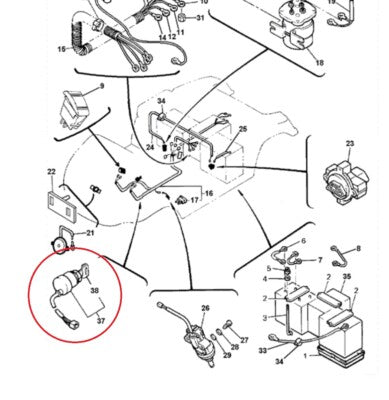 Ignition Key Switch for Yamaha G19 G22 Carts JR1 82510 03 00 JR1 82510 02 00