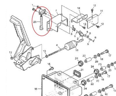Throttle Sensor Assembly for Yamaha G19 G22 Golf Carts JR1-85885-00-00