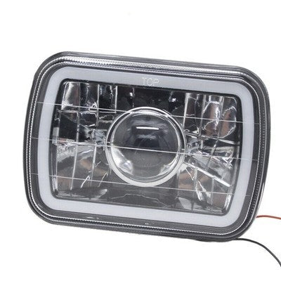 Blue LED Halo Headlights for Mazda 1979-1993 B2200 B2600 RX-7 5X7 7X6 H4 Pair