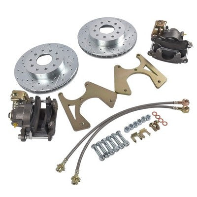 For GM 10 & 12 Bolt Buick Skylark Chevy Bolt-On Rear Disc Brake Kit w/ E-Brake