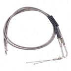 36-0131 56-1-2 Inch Stainless Steel Throttle and Idle Cable for Harley Davidson