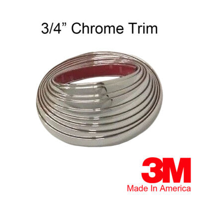 3 4 Inch Chrome Rocker Panel Body Molding Flexible Trim Universal