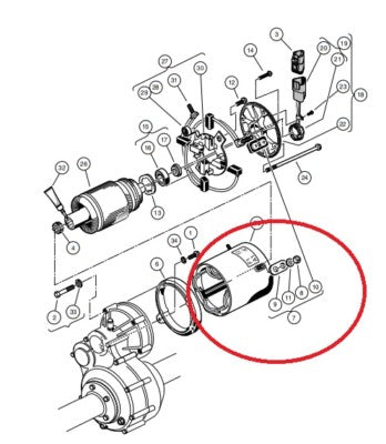 1017947 GE Motor Insulator Hardware Kit for Club Car Electric Golf Carts