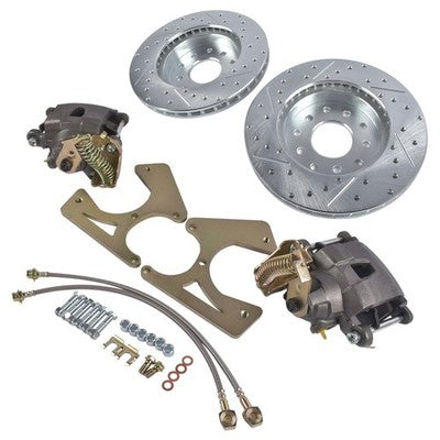For GM 10 & 12 Bolt Buick Skylark Chevy Bolt-On Rear Disc Brake Kit w/ E-Brake