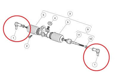 Tie Rod End for Club Car Precedent DS Golf Cart 102022601 102288301