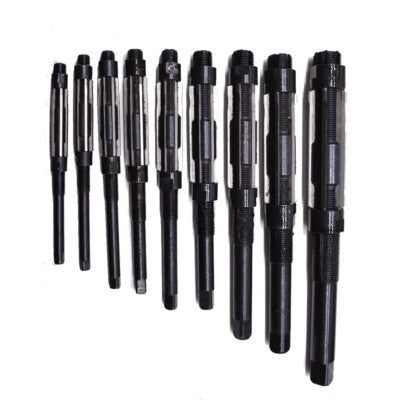 9 Pcs/Set Adjustable Hand Reamers A-I, H4-H12, 15/32" to 1-3/16", HSS