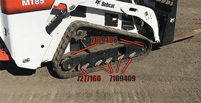 Bottom Roller 7109409 for Bobcat Mini Track Loader Rubber MT50 MT52 MT55 MT85