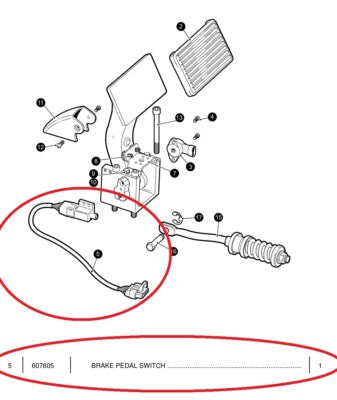Accelerator And Brake Pedal Switch For EZGO RXV Golf Cart 607605 610668 606711