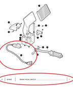 Accelerator And Brake Pedal Switch For EZGO RXV Golf Cart 607605 610668 606711