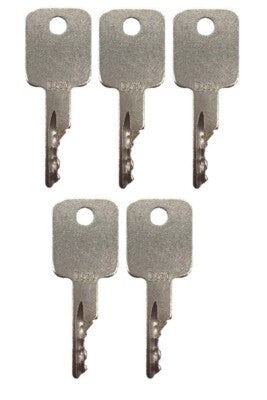 Keys for Bobcat Terex Ditch Witch Genie Grove IR JLG Komatsu IH D250 5 Pack