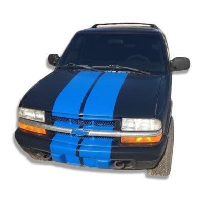 10 Inch Vinyl Rally Racing Stripe Kit Hood Tailgate Roof for Chevy S10