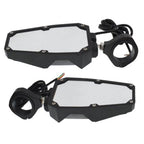 UTV Rear View Side Mirrors w/ LED Lights For Polaris RZR 1.75"-2" Roll Cage NEW