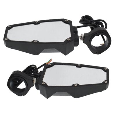 UTV Rear View Side Mirrors w/ LED Lights For Polaris RZR 1.75"-2" Roll Cage NEW