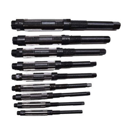 9 Pcs/Set Adjustable Hand Reamers A-I, H4-H12, 15/32" to 1-3/16", HSS