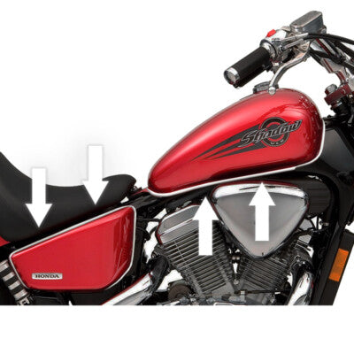 Chrome Tank Edge Trim for Honda Shadow 500 600 700 750 1100