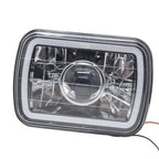 Pair For 1979-1993 Mazda B2200 B2600 RX-7 5X7" 7X6" H4 Blue LED Halo Headlights