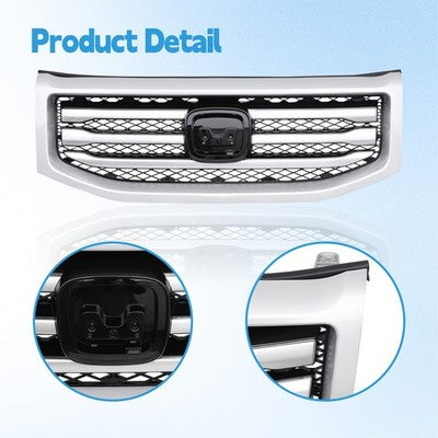 Front Bumper Silver Grille Molding Surround Trim for Honda Pilot 2012-2015