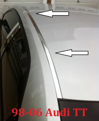 Roof Top Trim Molding Kit for Audi TT 98 06 Chrome