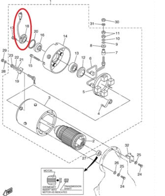 Speed Sensor for Yamaha G22 G29 YDRE Carts with Hitachi Motors JU2-H1670-22-00