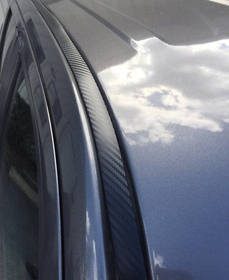 Black Carbon Fiber Roof Top Trim Molding Kit For Chevy Colorado 2014 2022