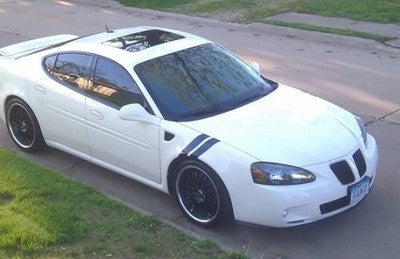 4 Inch Dual Fender Stripe Hash Mark Decal Kit for Pontiac Grand Prix