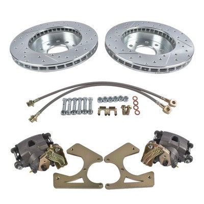 For GM 10 & 12 Bolt Buick Skylark Chevy Bolt-On Rear Disc Brake Kit w/ E-Brake